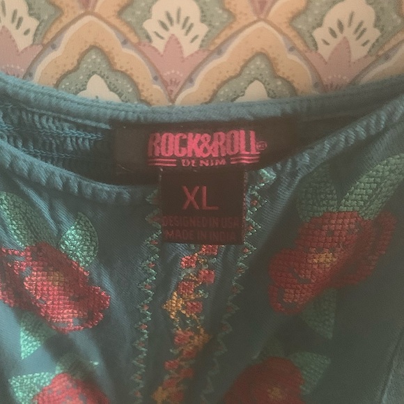 Rock & Roll Denim Embroidered Dress - Picture 5 of 7